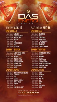 Das Energi 2018: Set Times, Festival map and more!